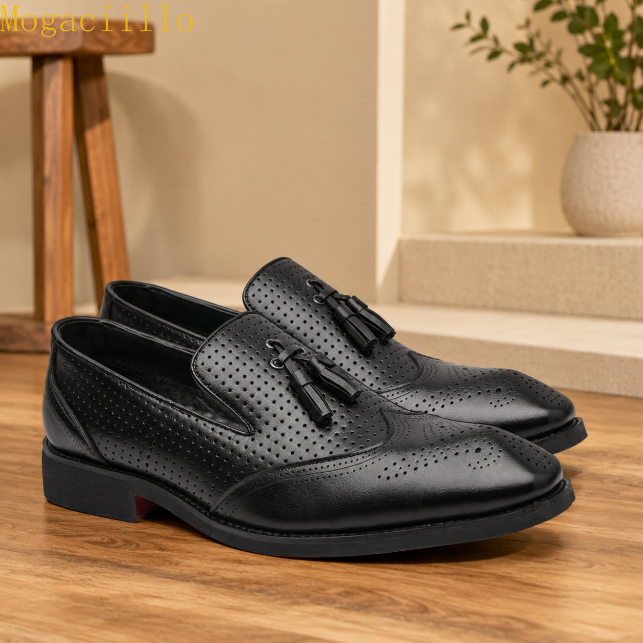 Brand Yellow Men's Tassel  Red - огляд і ціна Men Shoes Size 46