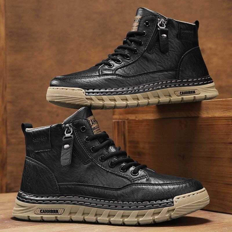 Men Leather High Top Ankle Boo - огляд і ціна Men Shoes Type