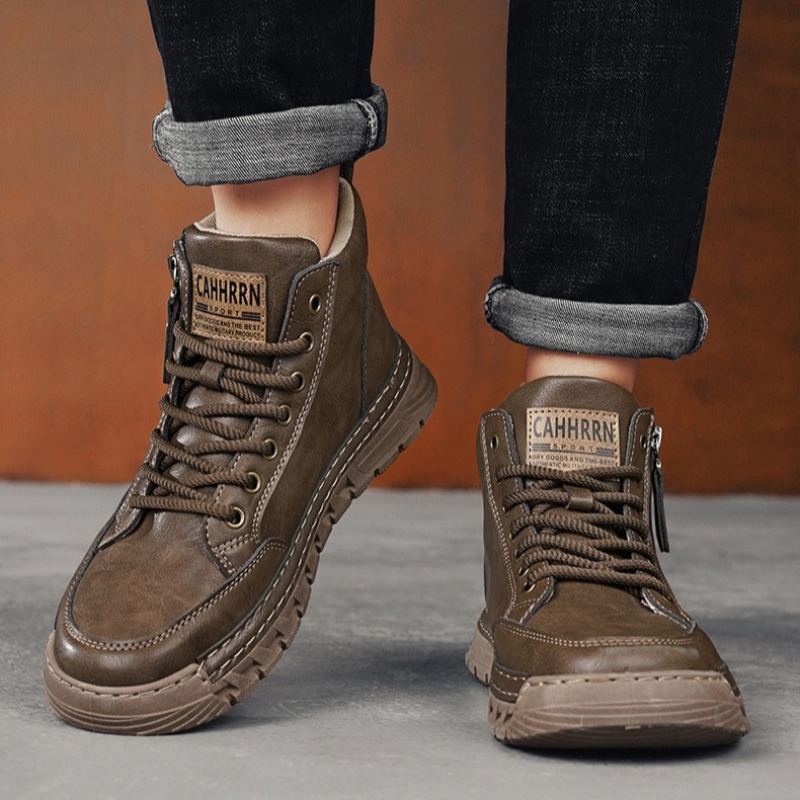 Men Leather High Top Ankle Boo - огляд і ціна Men Shoes Type