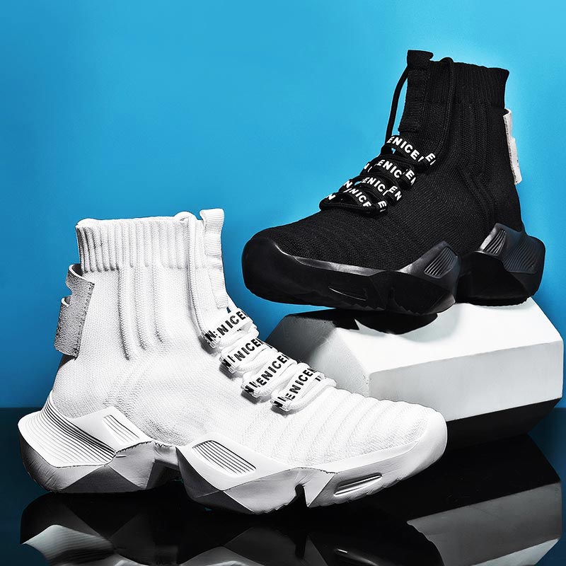 Plus Size High Top Massive Spo - огляд і ціна Men Shoes Online Shopping
