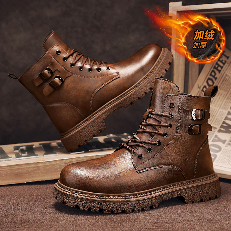 New Men Snow Boots Cowhide Win - огляд і ціна Men Shoes Size 46