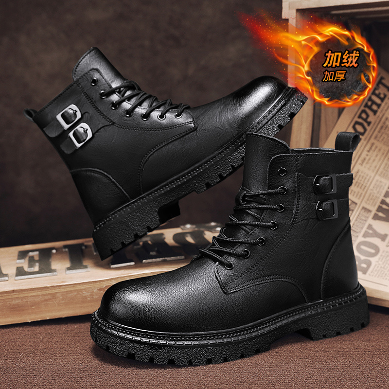 New Men Snow Boots Cowhide Win - огляд і ціна Men Shoes Size 46
