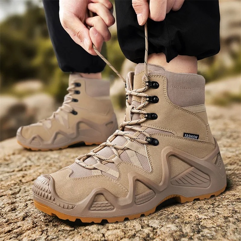 Men Tactical Boots Lace Up Bra - огляд і ціна Hiking Boot Waterproof