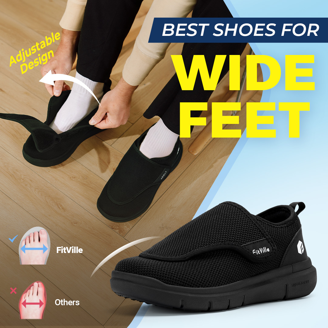 FitVille Extra Wide Men's Diab - огляд і ціна Men'S Shoes Diabetic